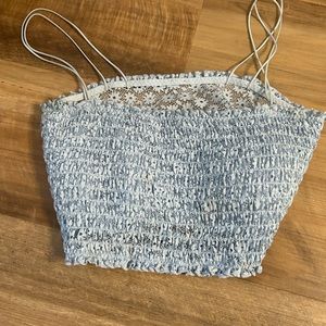 Aerie crop top with flower back